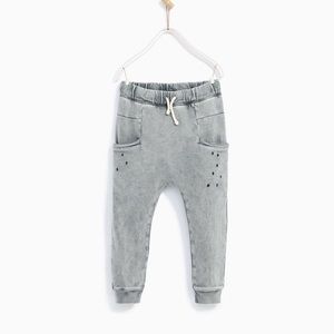 Zara Boys Distressed Plush Pants